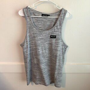Nicce Heathered Gray Mens Logo Tank Top